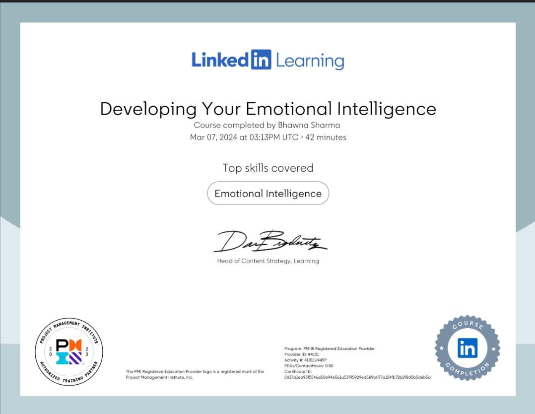 Emotional Intelligence Certification
